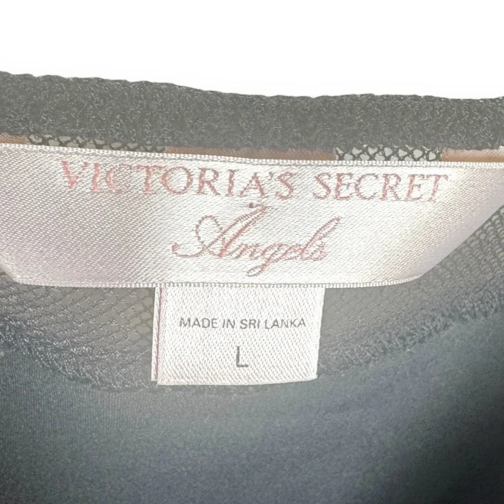 Victoria's Secret Black Satin Slip Dress with Lace Trim - Picture 5 of 15